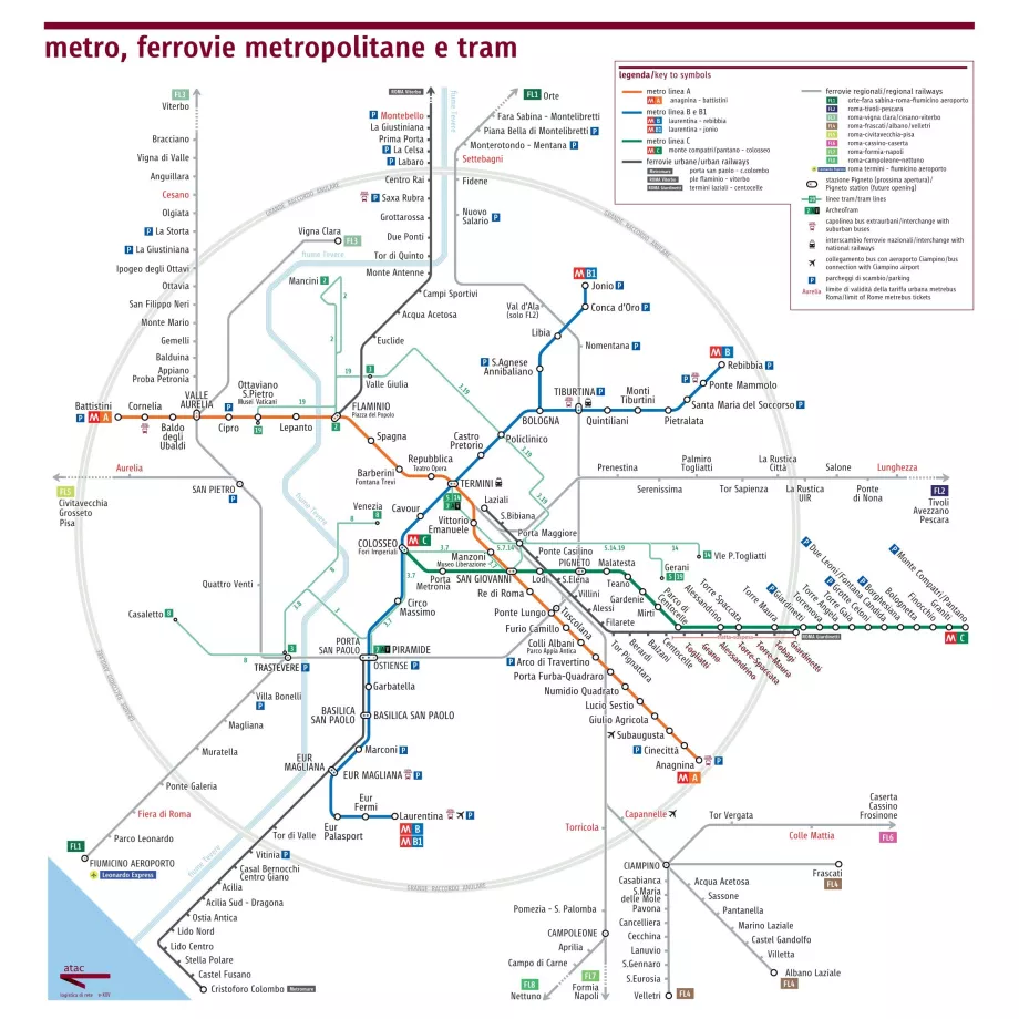 Romos metro žemėlapis