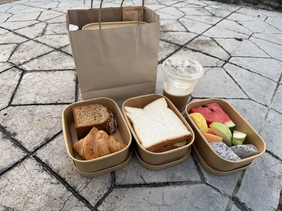 Pusryčių pakuotė su savimi