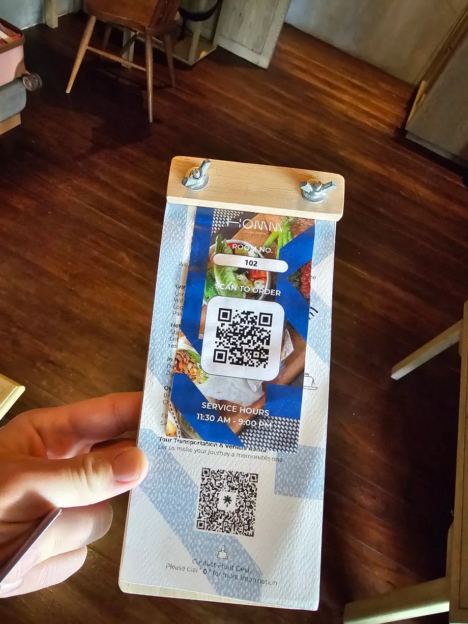 QR kodas kambarių aptarnavimui