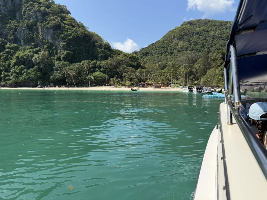 Nusileidimas Koh Wua Ta Lap paplūdimyje