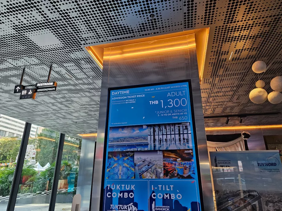 "King Power Mahanakhon" - dabartinis kainų sąrašas 2027