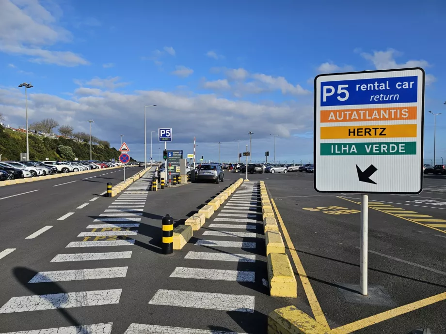 Automobilių nuomos aikštelė, Ponta Delgados oro uostas