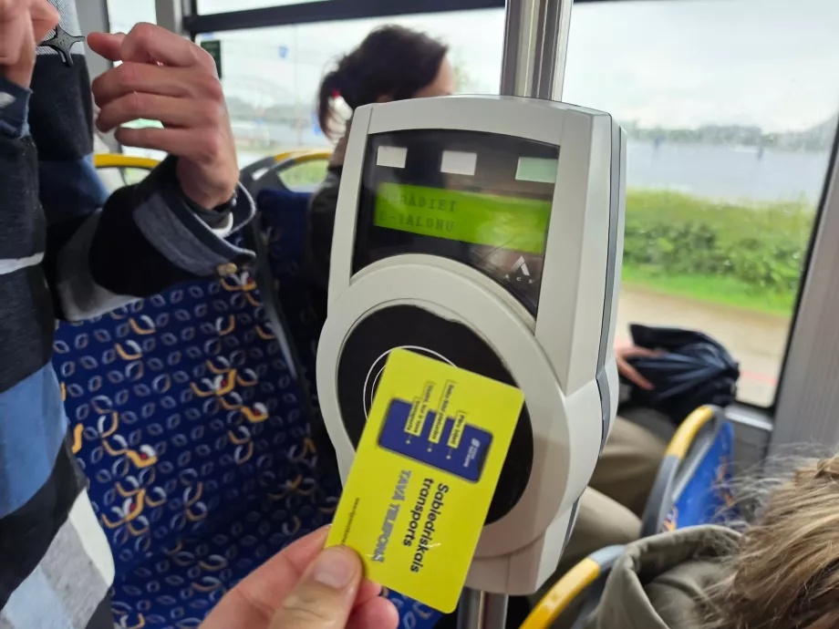 Bilieto naudojimas autobuse