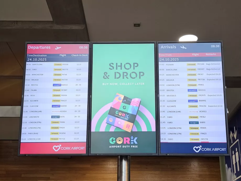 Atvykimai ir išvykimai - lentos