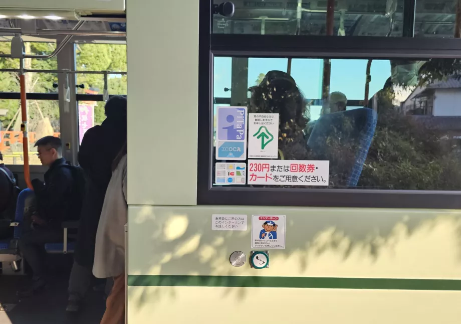 Informacija apie mokėjimo galimybes autobuse