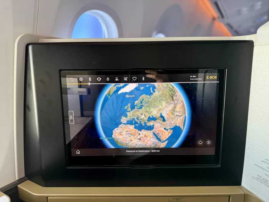 Skrydžio EY156 skrydžio trajektorija