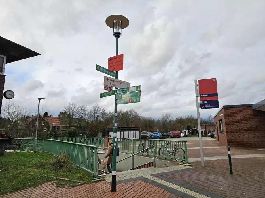 Ženklai prie autobuso į oro uostą