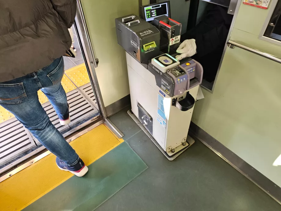 Mokėjimas už važiavimą tramvajumi išlipant iš tramvajaus