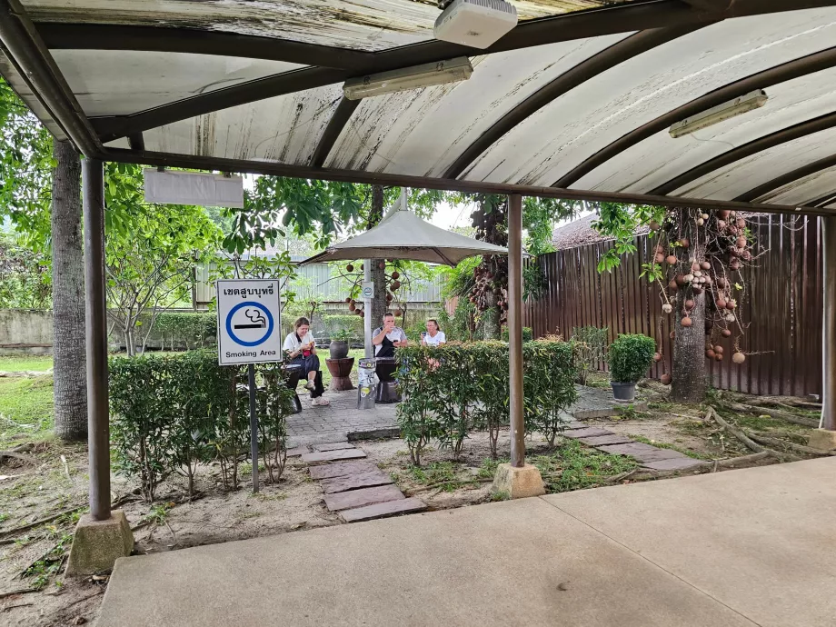 Rūkymo kampelis, tranzitinė zona, tarptautinis skyrius