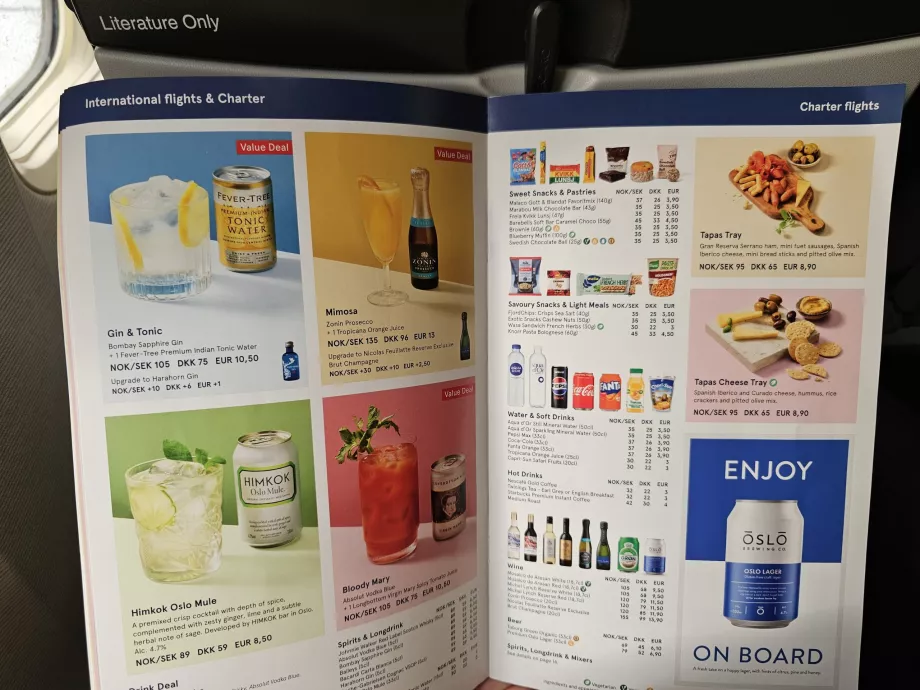 Meniu laive "Norwegian