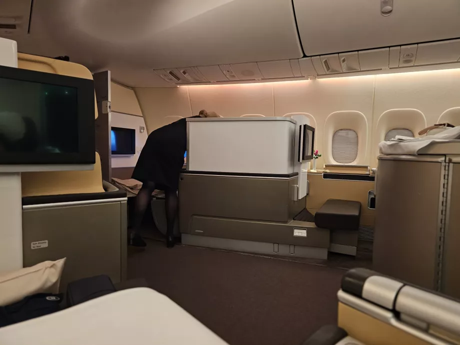 Pirmosios klasės salonas iš 2A sėdynės