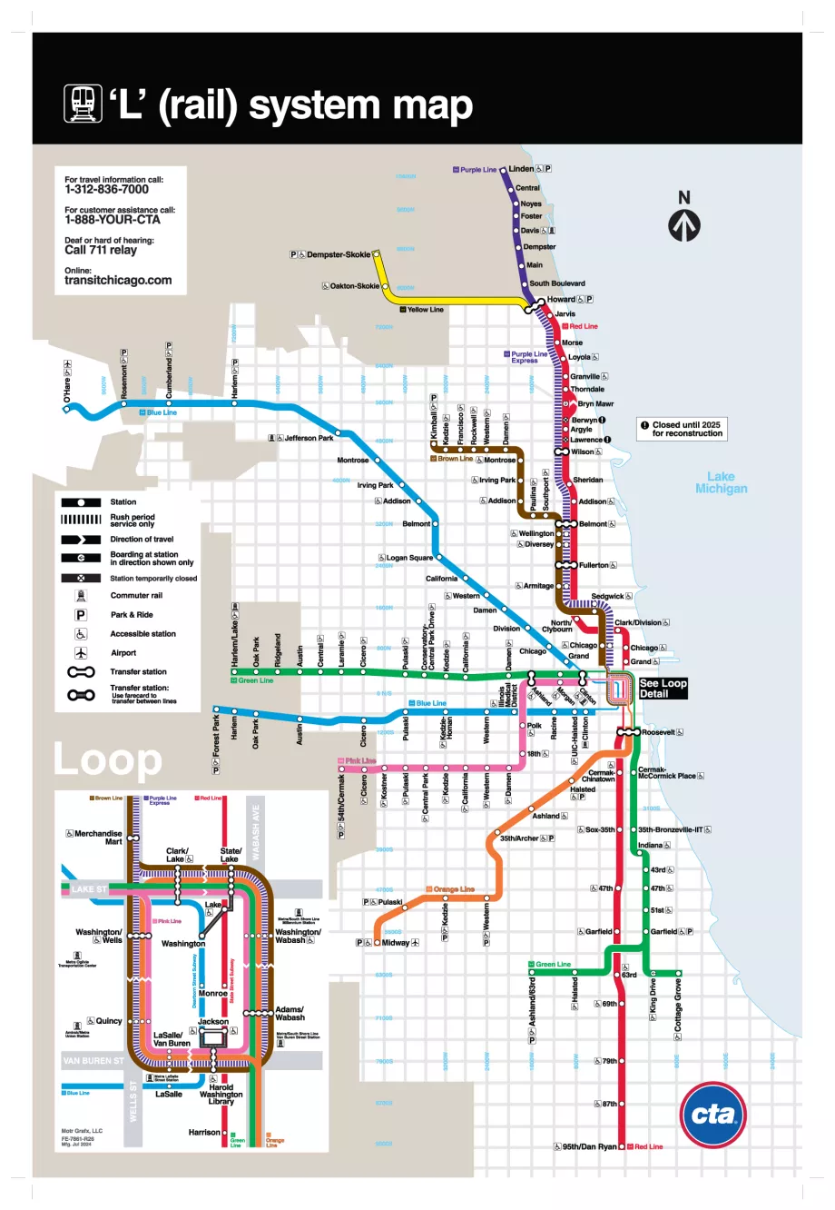 Čikagos metro žemėlapis