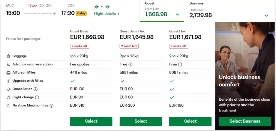 Ekonominės klasės tarifai