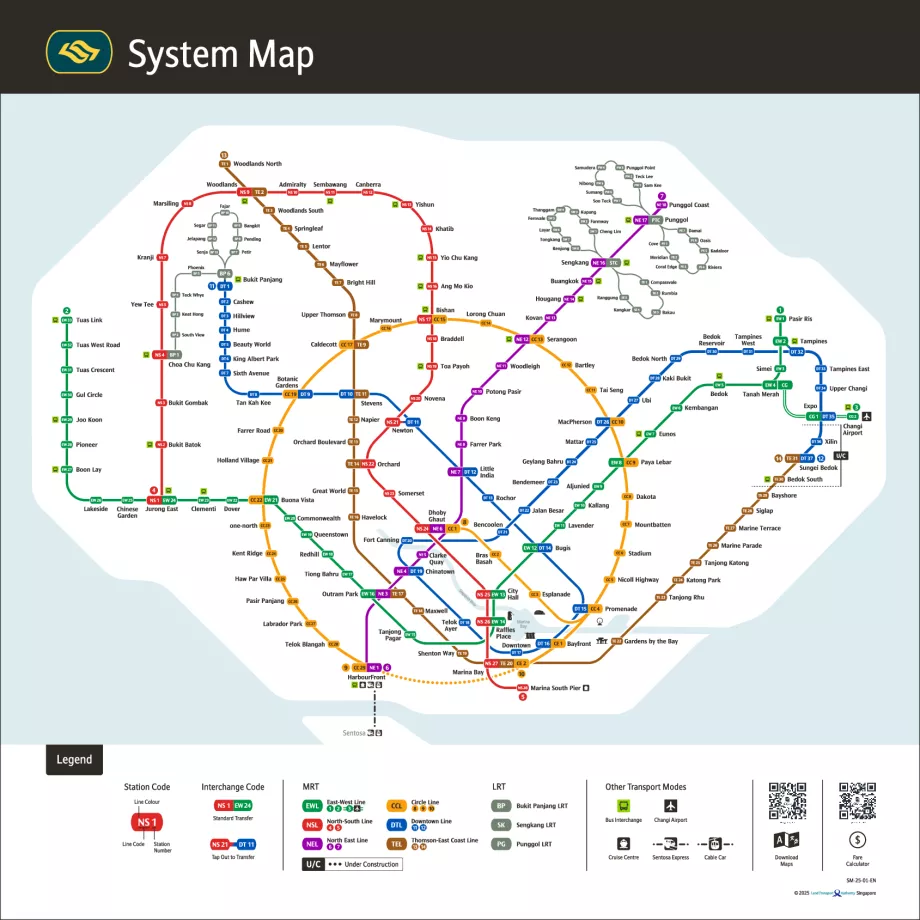 Singapūro metro žemėlapis