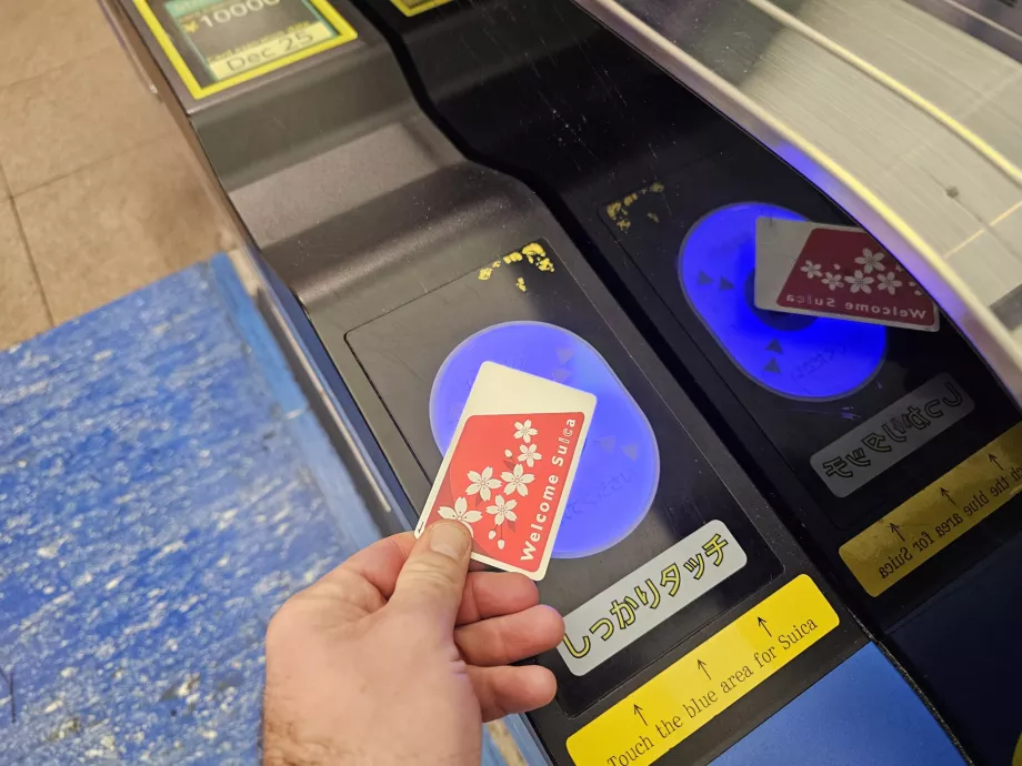 "Suica" kortelės naudojimas