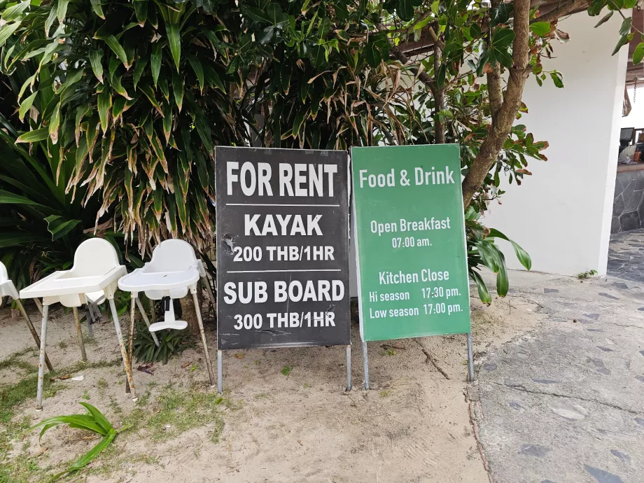 Silver Beach, vandens sportas