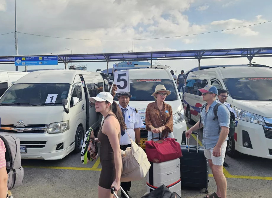 Mikroautobusai Nathono prieplaukoje