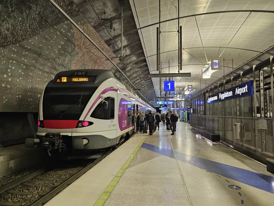 Traukinys, Helsinkio oro uostas