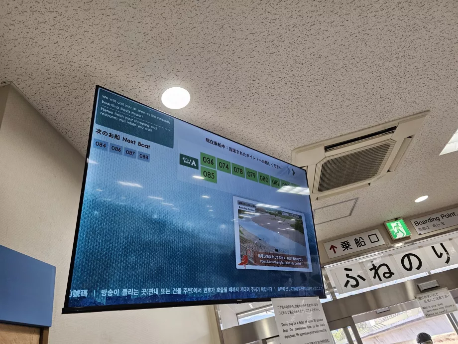 Įlaipinimas į laivą pagal numerius