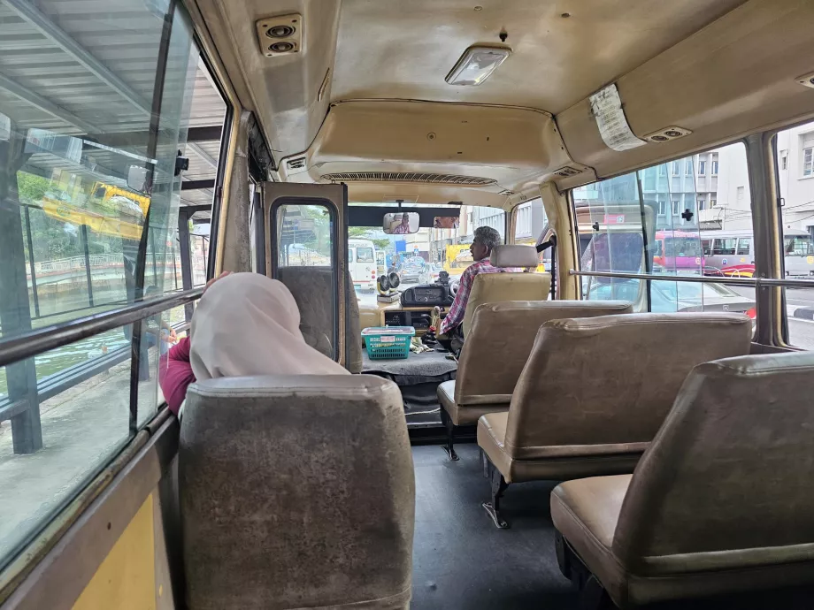 Viešojo transporto autobuso interjeras