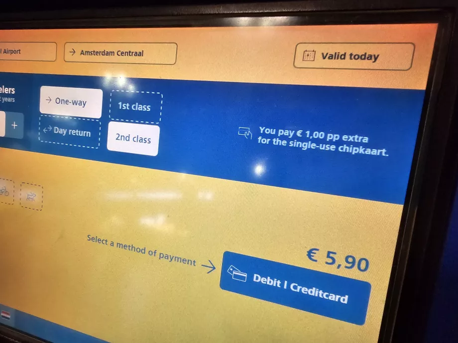 Traukinio bilieto kainos informacija