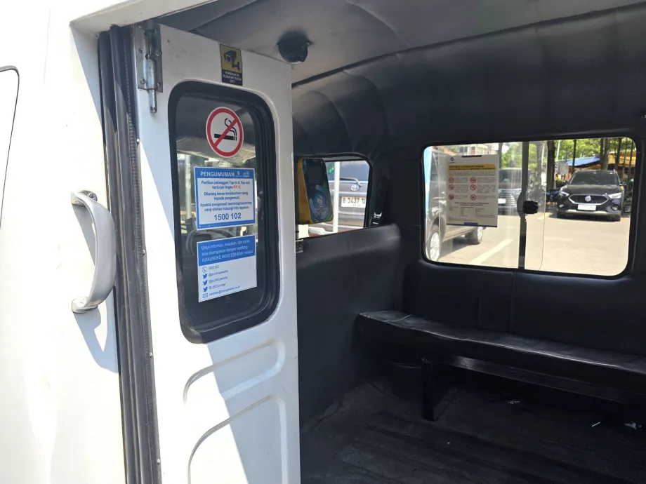 Bilietų skaitytuvas mikroautobuse