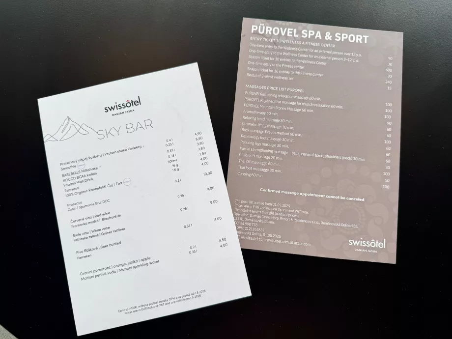 Masažai ir gaivieji gėrimai bare "Sky Bar