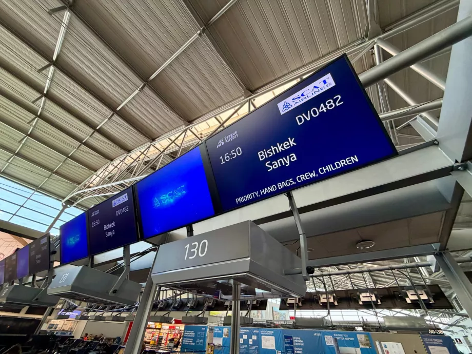 Registracija į "SCAT Airlines" skrydį