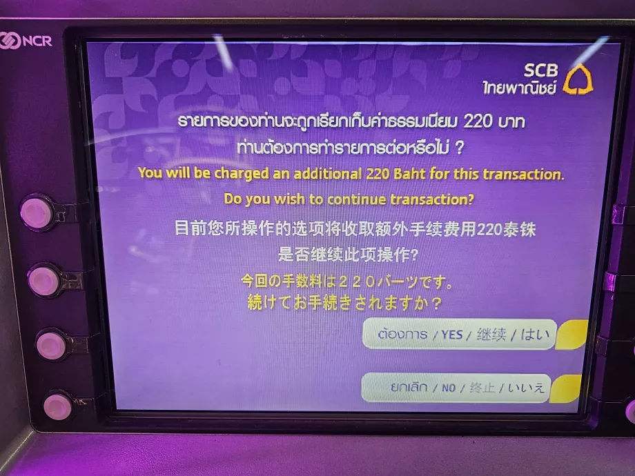 Informacija apie mokestį 220 thb