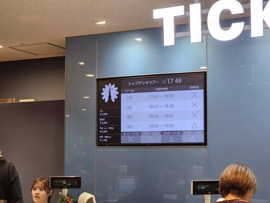 Informacija apie nemokamų bilietų į viršutinį aukštą skaičių