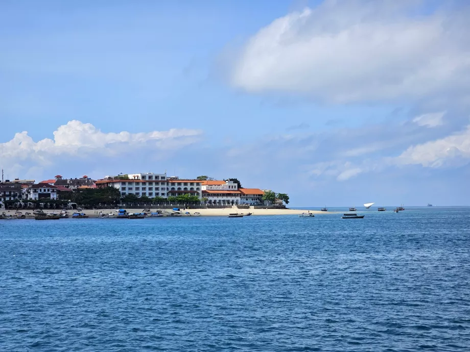 Vaizdas kruizo iš Zanzibaro į Dar es Salamą metu