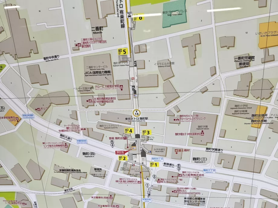 Išėjimų iš metro stoties žemėlapis