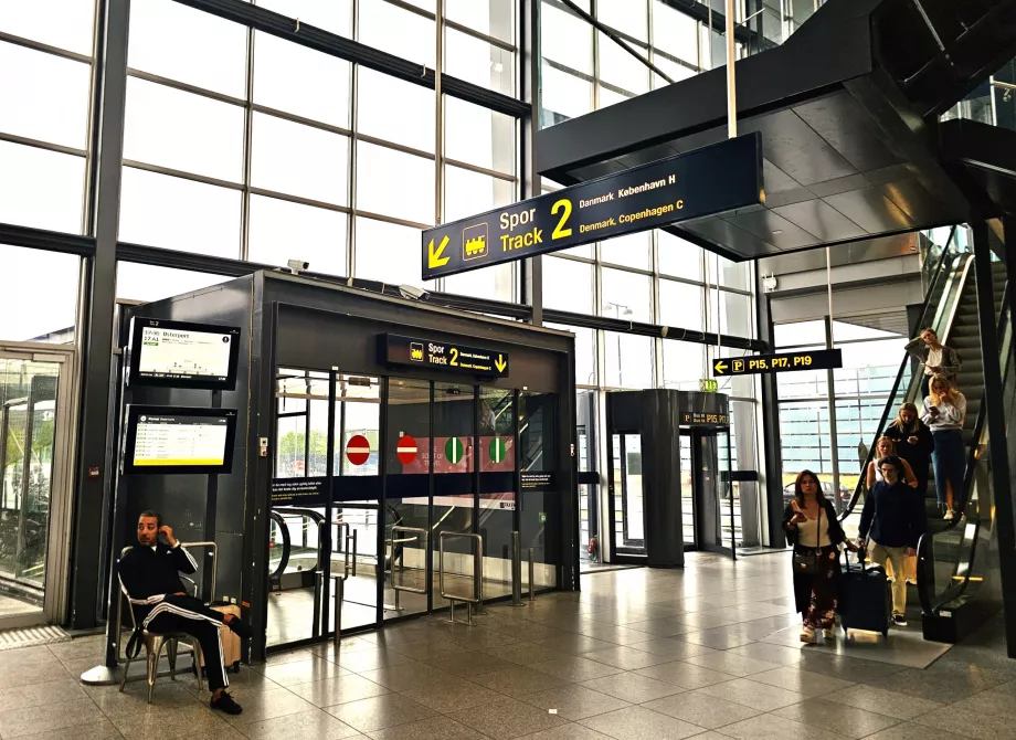 Traukinių kryptis Kopenhaga - 2 bėgių kelias