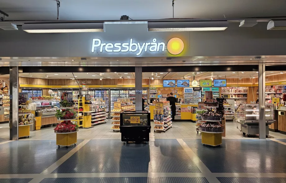 "Pressbyran", 5 terminalas, tranzito zona