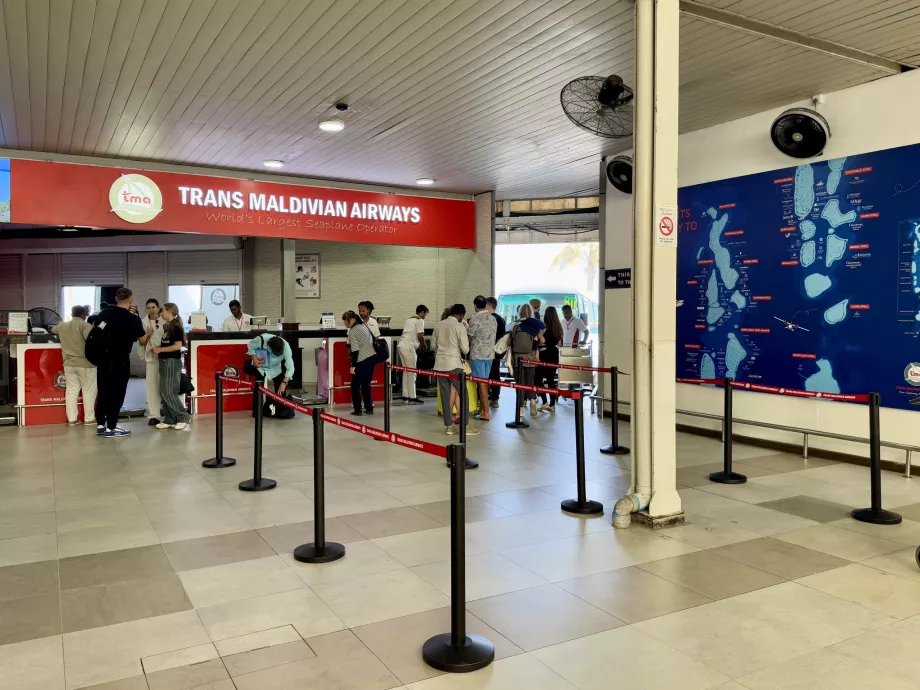 Registracijos langeliai Trans Maldivian Airways