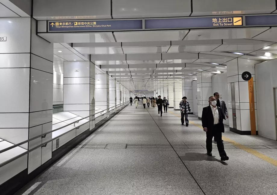 Kelionė iš Šindžiuku stoties į Tokijo metropolijos vyriausybės pastatą