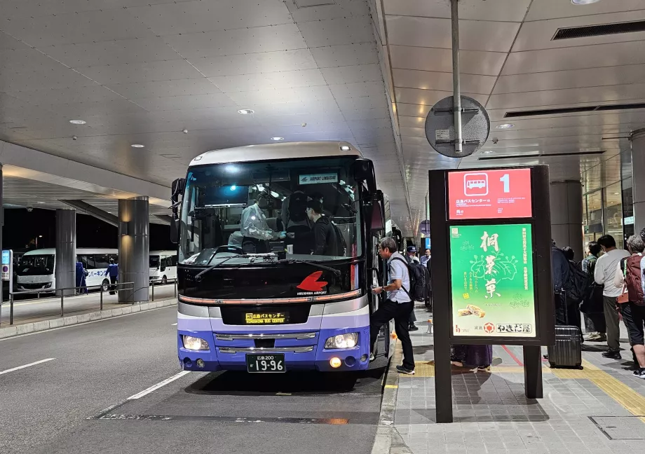 Autobusu į Hirosimos centrą