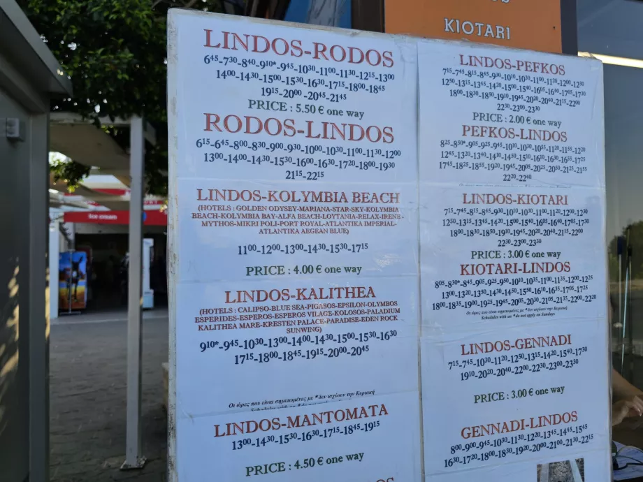 Tvarkaraštis Lindos