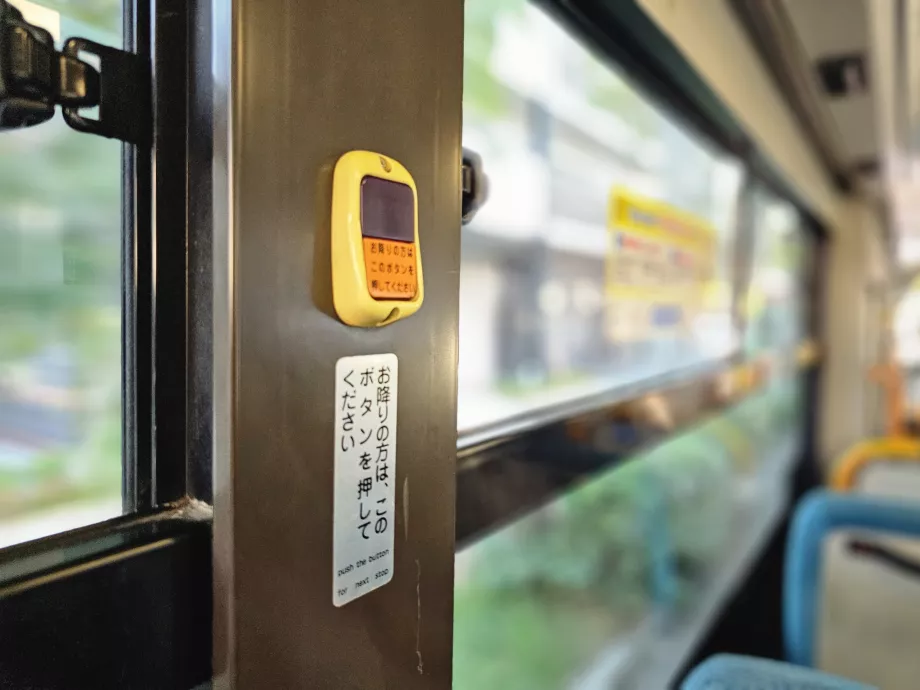 Stabdymo mygtukas autobuse