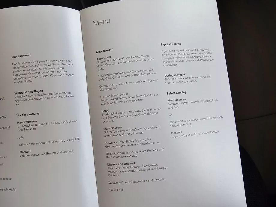 Kasdienio skrydžio meniu