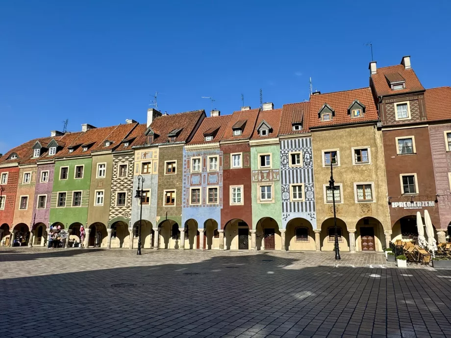 Spalvingi namai prie Stary Rynek Poznanėje