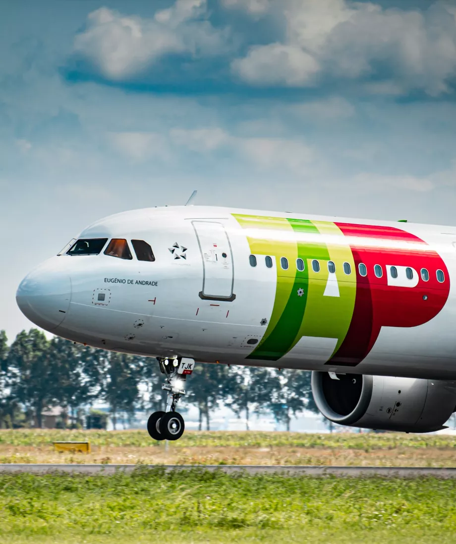 "TAP Air Portugal" atvykimas į Amsterdamo AMS oro uostą