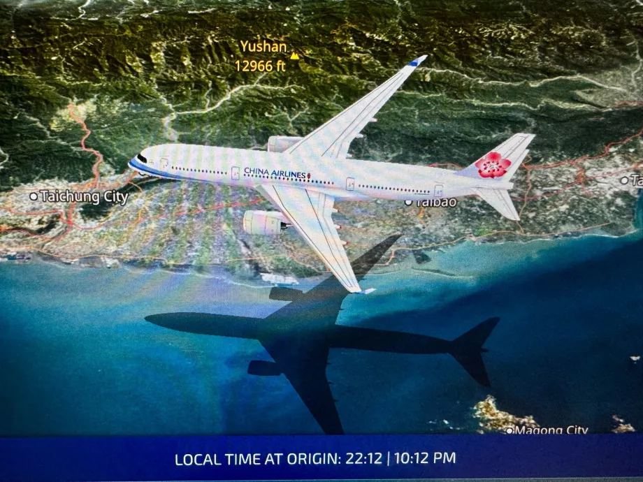 "China Airlines" orlaiviai žemėlapyje