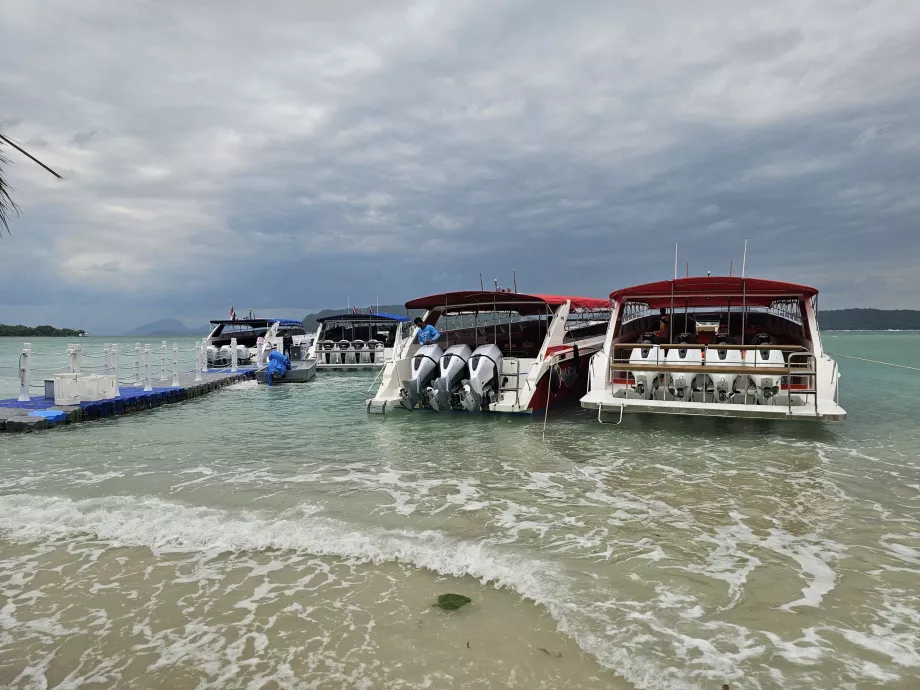 Turistiniai laivai Kiaulių saloje