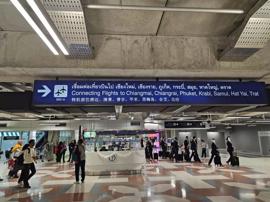 Persėdimas iš tarptautinių į vietinius skrydžius